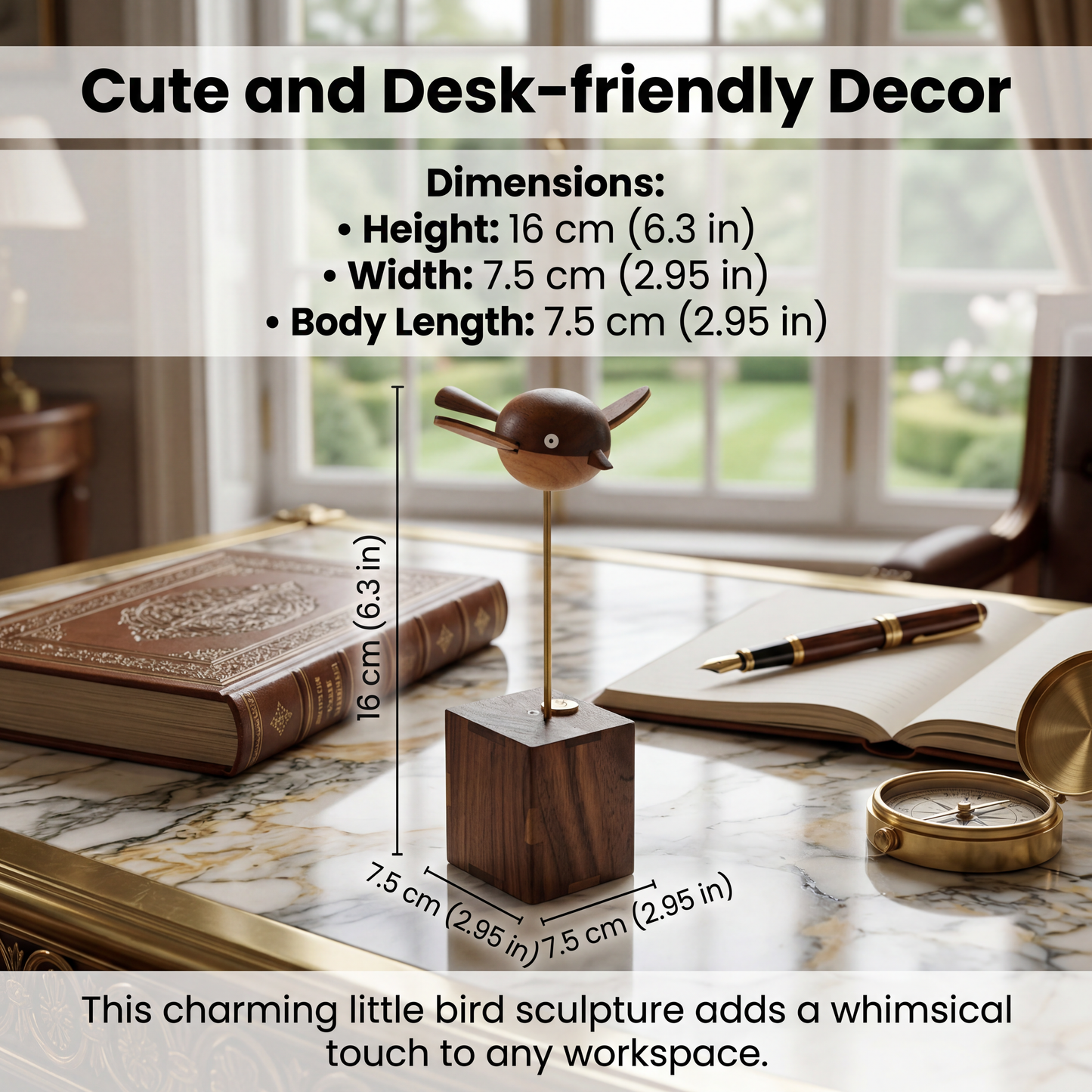 Handmade Premium Walnut Bird