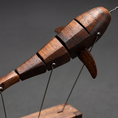 Handmade Premium Walnut Whale Automation