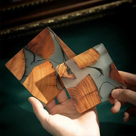 Manta Motion Handmade Wood Coasters