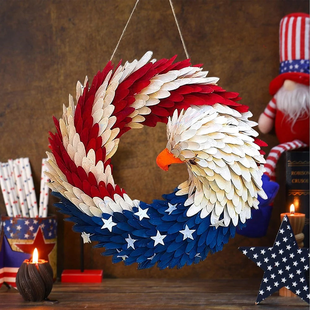 USA Door Sign Wall Hanging  Eagle - Handmade