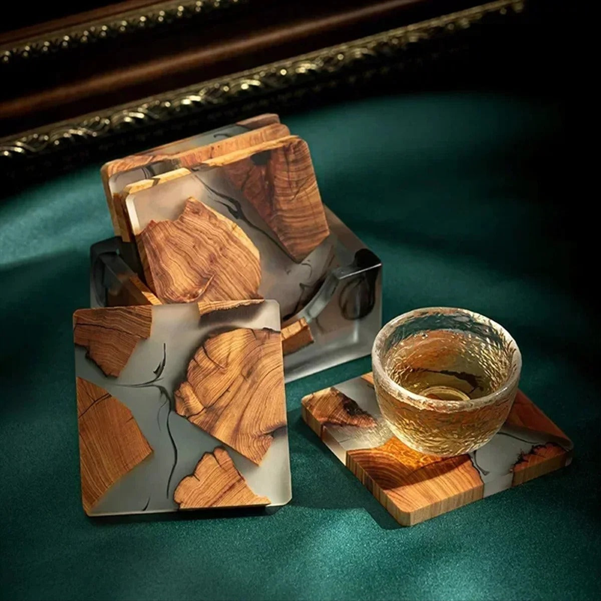 Manta Motion Handmade Wood Coasters