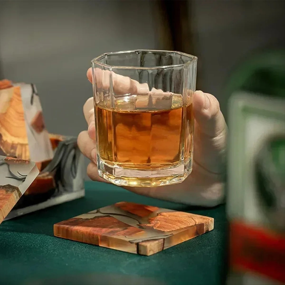 Manta Motion Handmade Wood Coasters